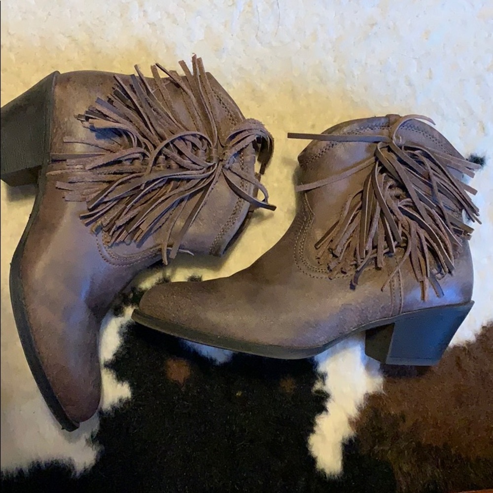 Ariat fringe ankle boots